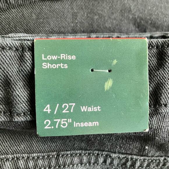 New Wild Fable Black Distressed Denim Shorts Size 4 - Picture 4 of 4